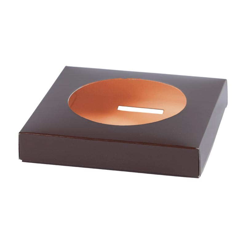 Accessoire Packaging de Pâques - Socle Œuf Bicolore Chocolat / Orange