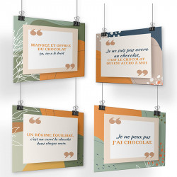 ﻿Packaging humoristique sur le thème du chocolat - Affiche pour les cartes Caméléon B-15