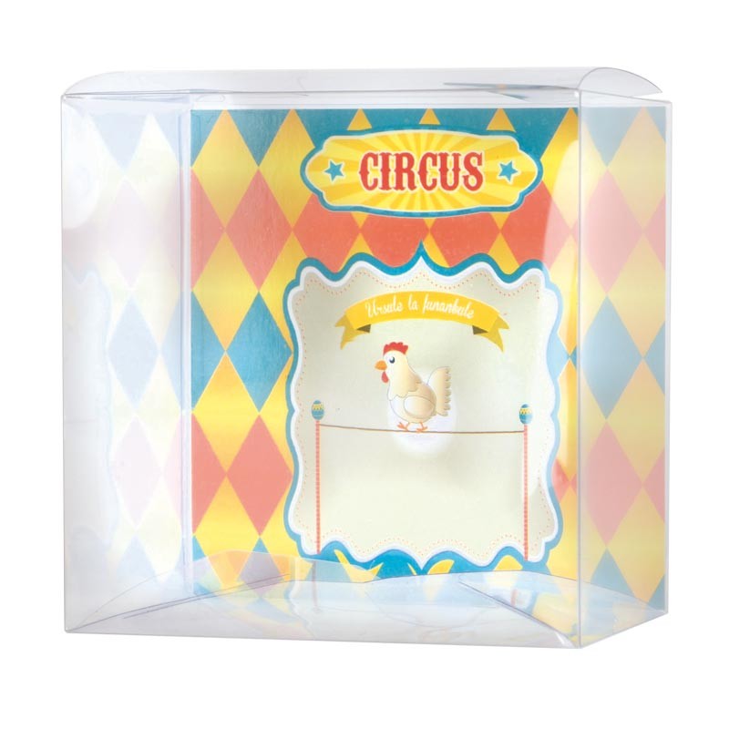 Emballage alimentaire Pâques chocolat - Zeus Poule avec Carte Circus Emballage alimentaire Pâques chocolat - Zeus Poule avec Carte Circus
