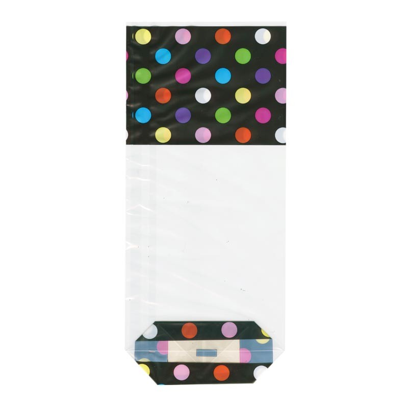 Sachet Gommettes : Sachet Cellophane aux motifs gommettes colorés, packaging idéal pour chocolats ou friandises en tout genre.
Mettez en valeur vos bonbons et chocolats !