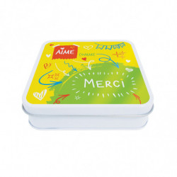 Boîte carrée métallique Caméléon® I-91MER - Packaging luxe chocolatier