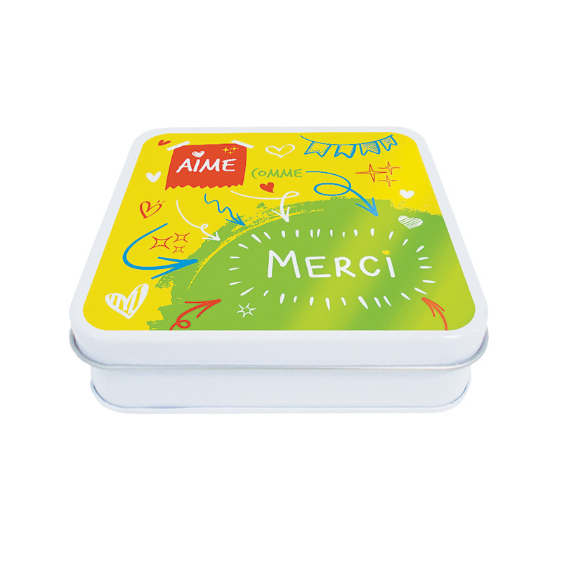 Boîte carrée métallique Caméléon® I-91MER - Packaging luxe chocolatier