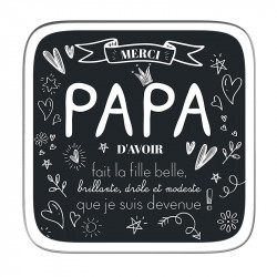Boîte carrée métallique Caméléon® I-93F - Packaging luxe chocolatiers - Merci papa