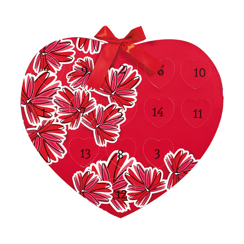 Calendrier de l'amour "Étreinte" - Packaging original et innovant par Embaline pour la Saint-Valentin des chocolatiers