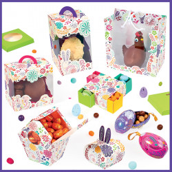 Kit pour l'emballage des chocolats de Pâques avec la collection Folklore - Packaging chocolat pour Pâques 2024 avec Embaline