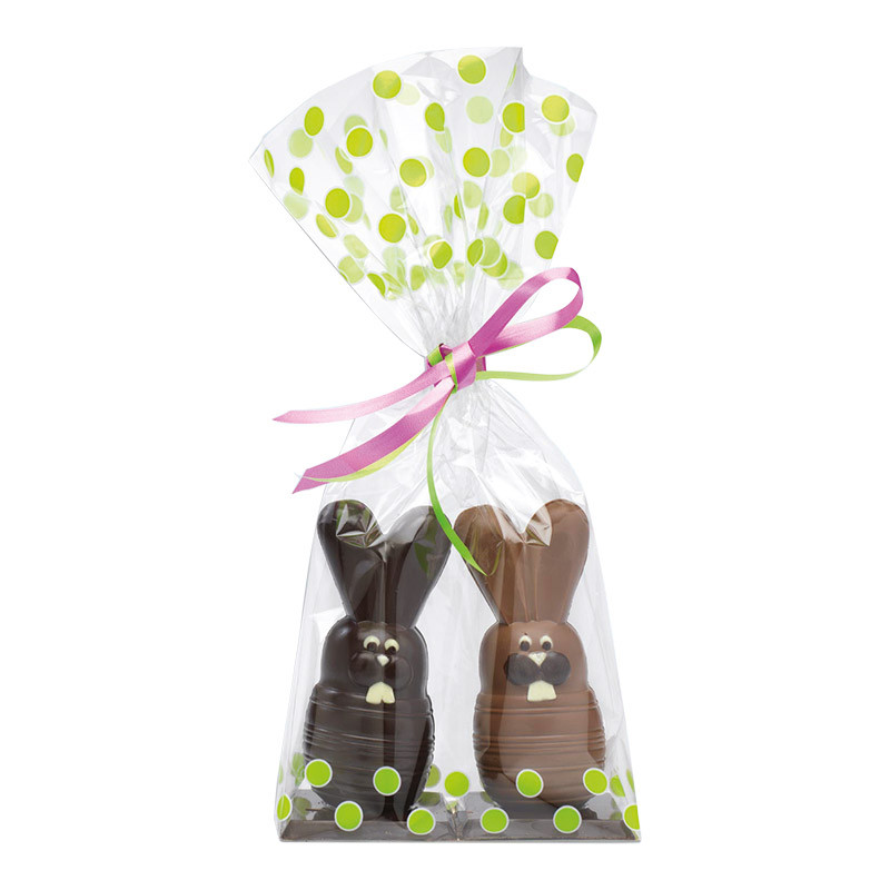 Sachet à pois verts "spécial moulages" - Emballage pour chocolatiers