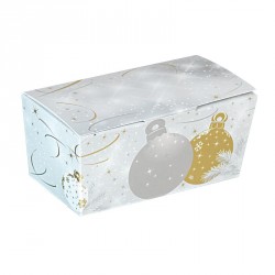 Packaging de Noël pour chocolatiers pâtissiers - Ballotin Noël Argenté