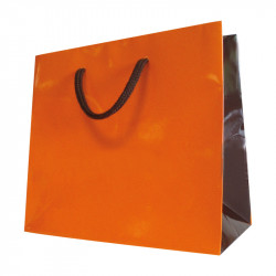 Sac cabas Orange et Chocolat - Packaging haut de gamme indémodable !