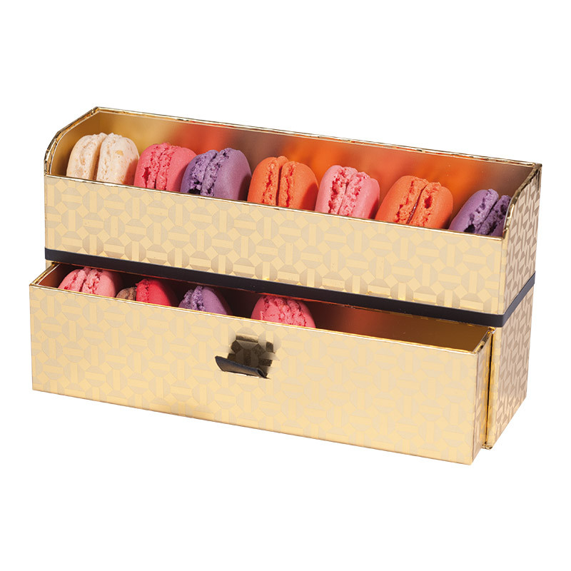 Boîte Bérénice - L'élégance pour de présenter environs 14 macarons.