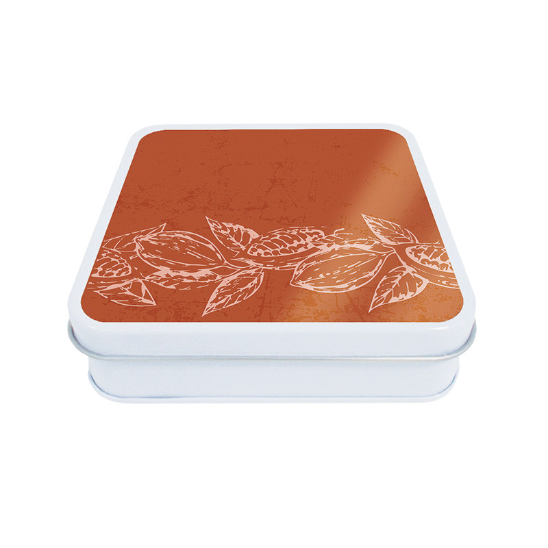 Boîte carrée métallique Caméléon® B-23 - Packaging luxe chocolatiers