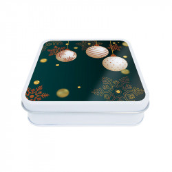 Boîte carrée métallique Caméléon® G-52 - Packaging luxe chocolatiers