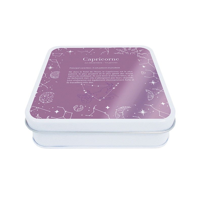 Boîte carrée métallique Caméléon® H-19-CAP - Packaging luxe chocolatiers