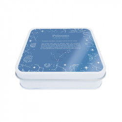 Boîte carrée métallique Caméléon® H-19-POI - Packaging luxe chocolatiers