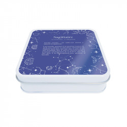Boîte carrée métallique Caméléon® H-19-SAG - Packaging luxe chocolatiers