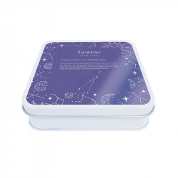 Boîte carrée métallique Caméléon® H-19-TAU - Packaging luxe chocolatiers