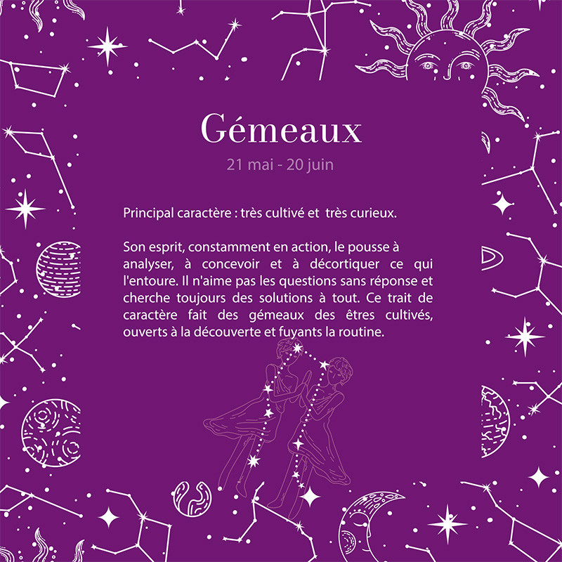 Carte Caméléon dans le thème de l'Astrologie - H-19GEM - Embaline