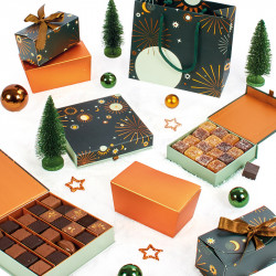 Ballotin Ruban "Céleste" - Packaging de luxe pour chocolatiers !