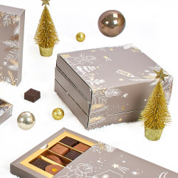 Calendrier triptyque "Make a Wish" - Packaging luxe pour chocolatiers