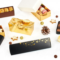 Ballotin Ruban Uni Or - Packaging incontournable pour chocolatiers !