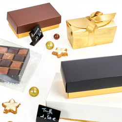 Ballotin Ruban Uni Or - Packaging incontournable pour chocolatiers !