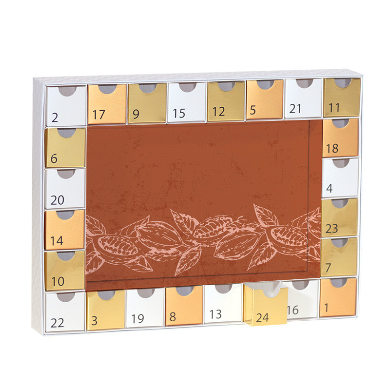 Calendrier de l'Avent Cadre Caméléon® B-23 "Boutiques et Chocolat"