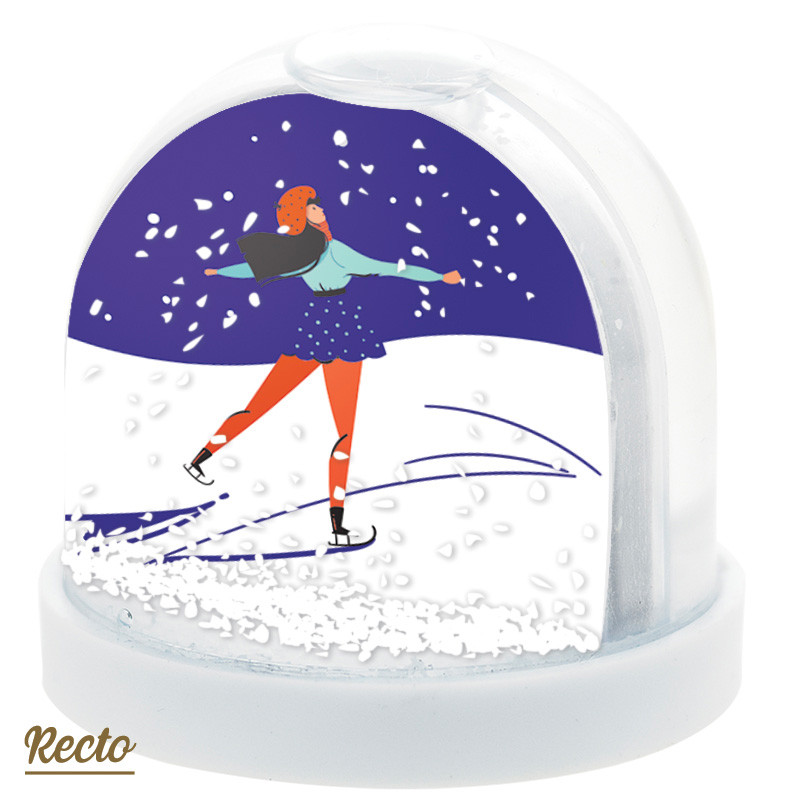 Boule à Neige Caméléon® F-16 accessoire original pour vitrine de Noël