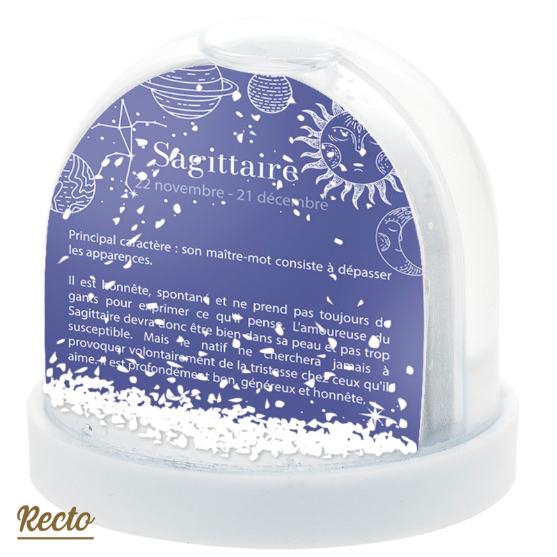 Boule à Neige Caméléon® H-19 Signe SAGITTAIRE - Accessoire original