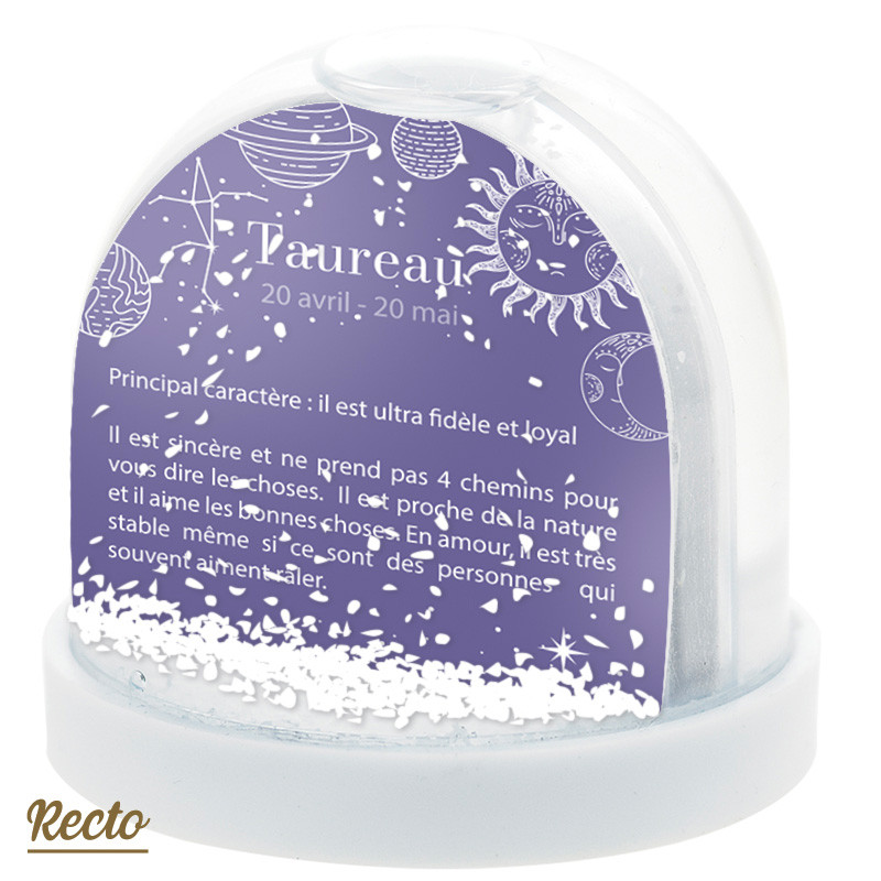 Boule à Neige Caméléon® H-19 Signe TAUREAU - Accessoire original