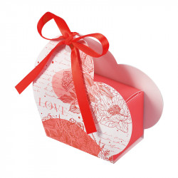 Ballotin Cœur "Romance à l'Anglaise" Saint-Valentin pour chocolatiers