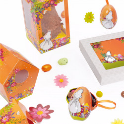 Panoramique Œuf "Le Lapin d’Alice" - Packagings pour chocolats de Pâques