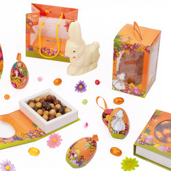 Panoramique Œuf "Le Lapin d’Alice" - Packagings pour chocolats de Pâques