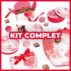 Kit de packagings St-Valentin de la collection "Romance à l'Anglaise"