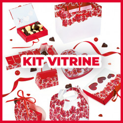 Kit complet pour l'emballage des chocolats à la Saint Valentin "Étreinte" - Packaging chocolat pour Saint-Valentin - Embaline