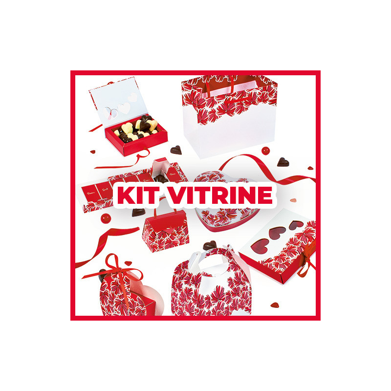 Kit complet pour l'emballage des chocolats à la Saint Valentin "Étreinte" - Packaging chocolat pour Saint-Valentin - Embaline