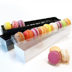 Réglette noire classique pour 9 macarons - Embaline Packaging