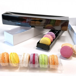 Réglette noire classique pour 9 macarons - Embaline Packaging