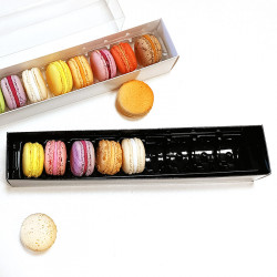 Réglette noire classique pour 9 macarons - Embaline Packaging