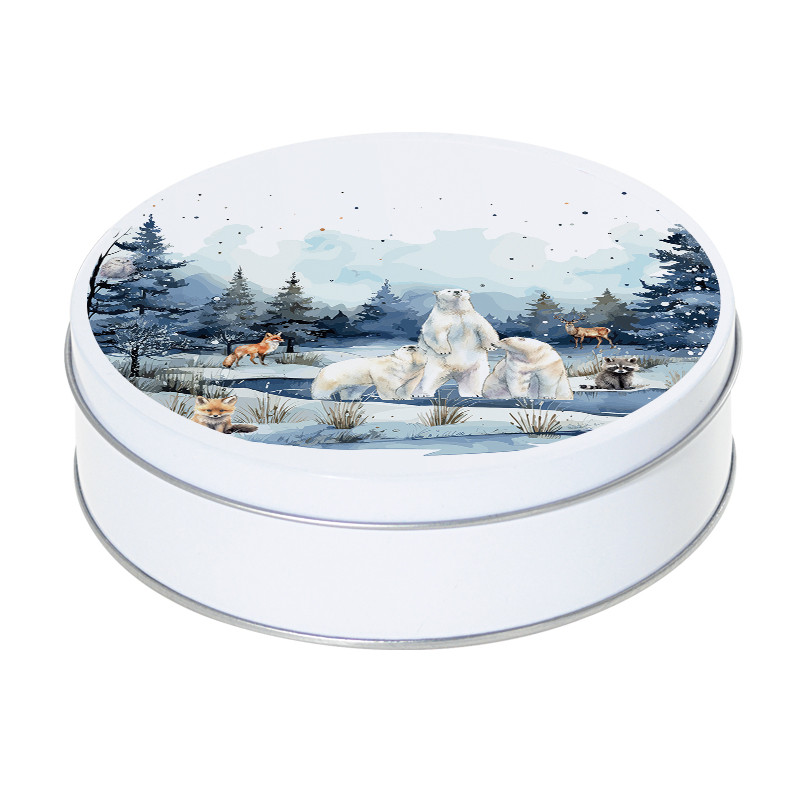 Boîte ronde métallique empilable Caméléon F-22 personnalisable Boîte ronde métallique empilable Caméléon F-22 personnalisable