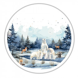Boîte ronde métallique empilable Caméléon F-22 personnalisable