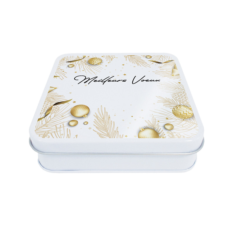 Boîte carrée métallique Caméléon® G-61 - Packaging luxe chocolatiers