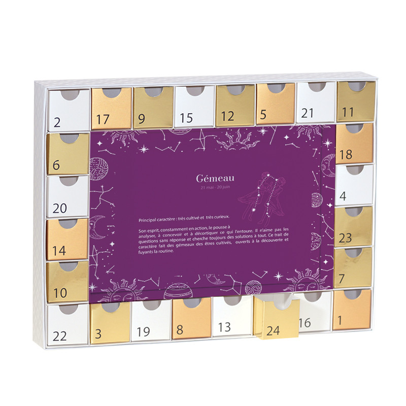 Calendrier de l'Avent Cadre Caméléon® H-19 Gémeaux - Thème "Astrologie" Calendrier de l'Avent Cadre Caméléon® H-19 Gémeaux - Thème "Astrologie"
