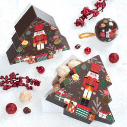 Boîte sapin avec couvercle collection Noël 2025 Casse-Noisette