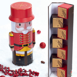 Boîte métallique à l'effigie de l'emblématique personnage collection Noël 2025 Casse-Noisette