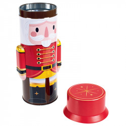 Boîte métallique à l'effigie de l'emblématique personnage collection Noël 2025 Casse-Noisette
