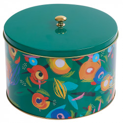 Boîte métallique ronde Louison pour biscuits et madeleines collection Été 2025 Tempo
