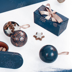 Boîte boule métallique Joyau Royal - Packaging de luxe pour vos chocolats