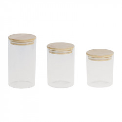 Pots verre & bambou Makarine "Woody" - Packaging pour confiseries