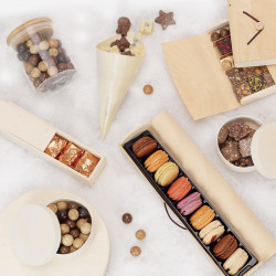 Pots verre & bambou Makarine "Woody" - Packaging pour confiseries