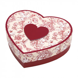 Boîte Cœur "Chambord" : emballage chocolat romantique Saint-Valentin.