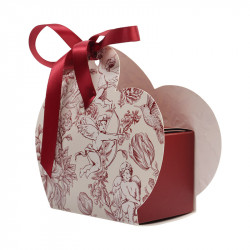 Ballotin Cœur "Chambord" : emballage chocolat cadeau romantique chic